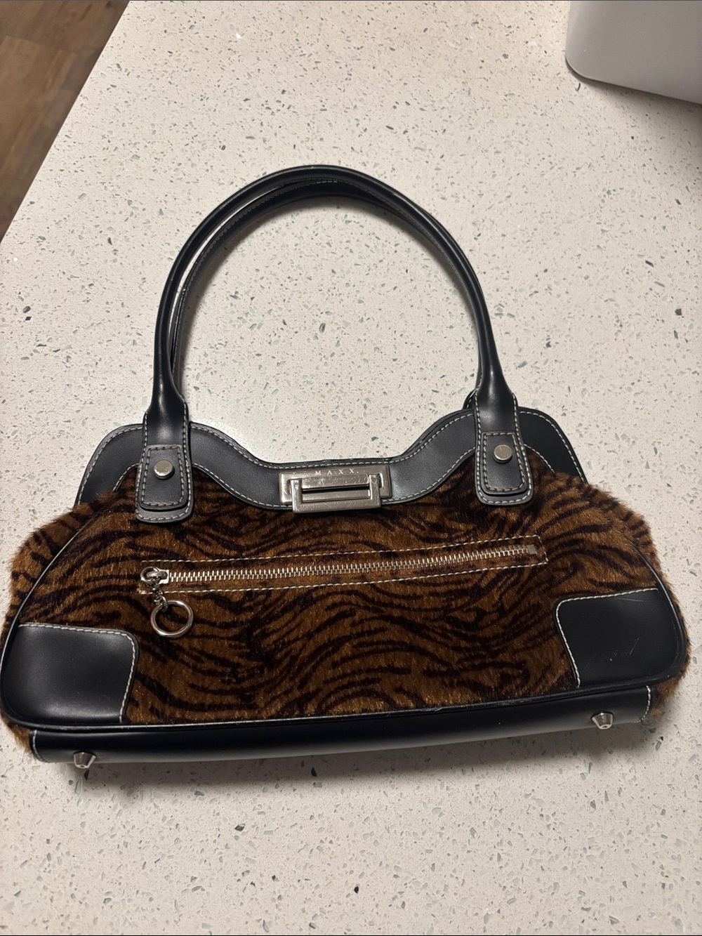Faux Tiger print purse